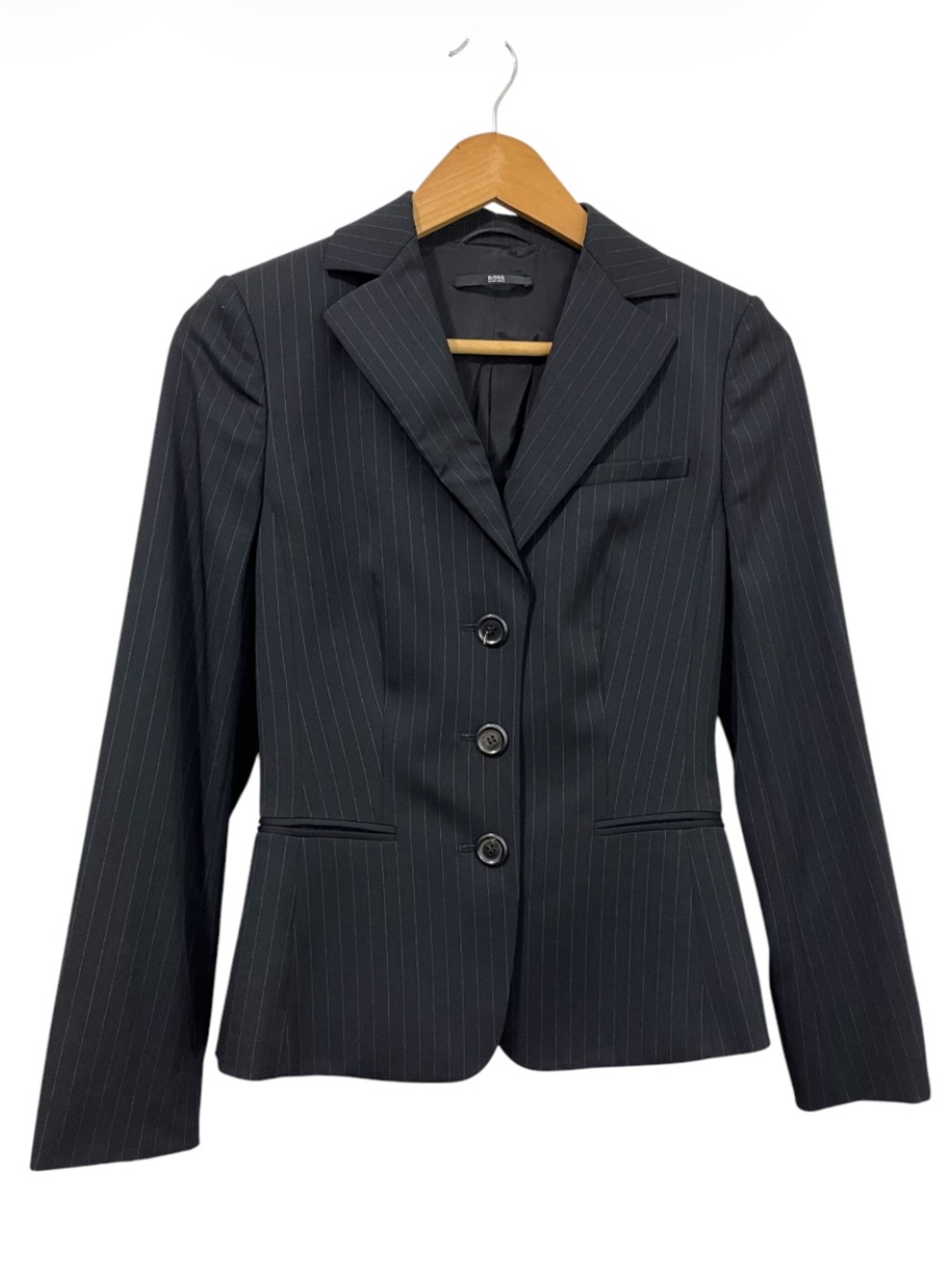 Boss Hugo Boss Wool Pinstripe Tailored Blazer